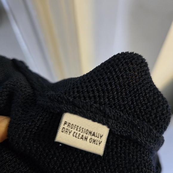 ST. JOHN Knit Long Skirt Size 8 Women Navy Santana Cocktail Thick Flawed - Picture 10 of 10